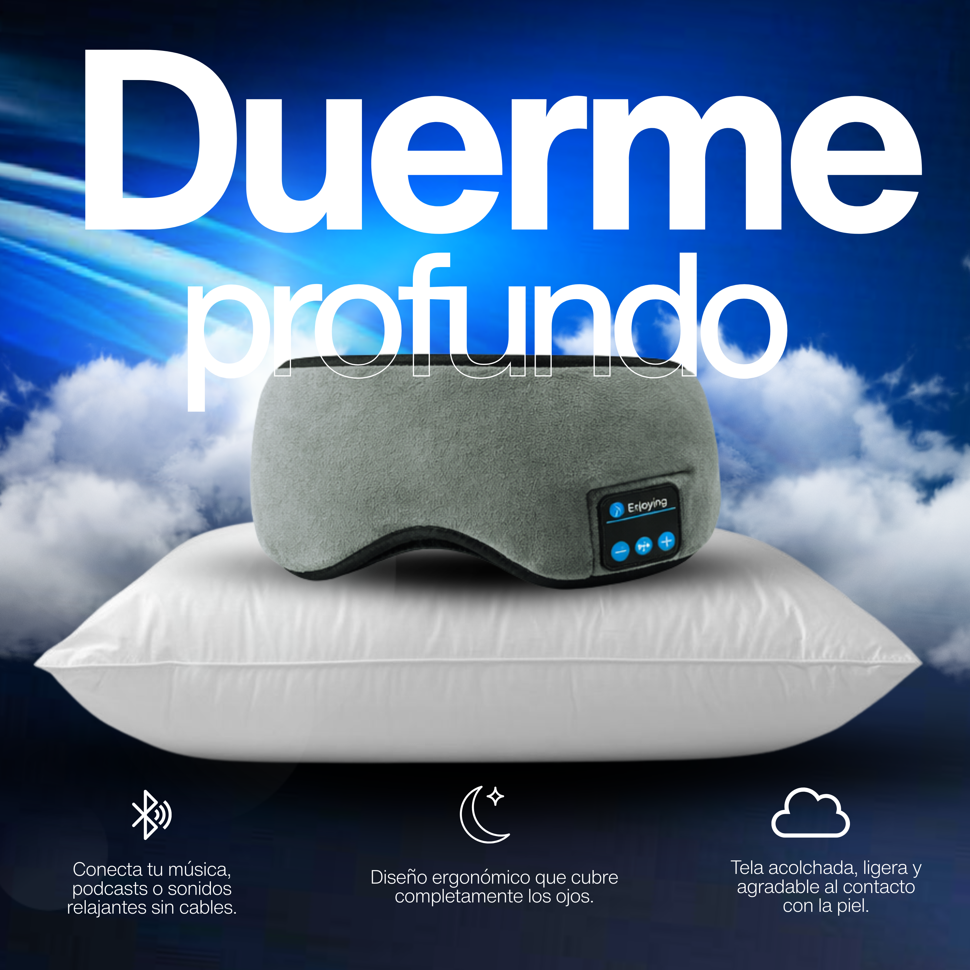 Máscara para Dormir con Auriculares